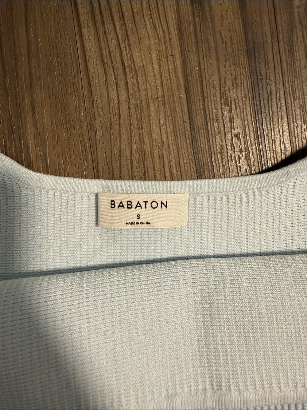 Aritzia Light Blue Ribbed Square-Neck Tank - Picture 2 of 2
